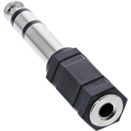 Preview: InLine® Audio Adapter 6,3mm Klinke Stecker an 3,5mm Klinke Buchse Stereo