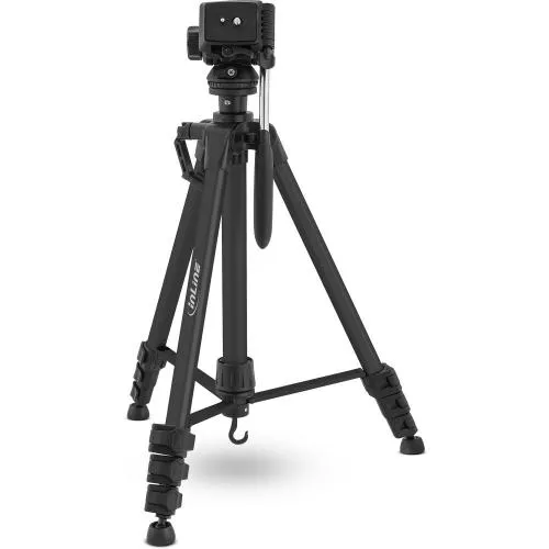 InLine® Stativ für Digitalkameras und Videokameras Aluminium schwarz Höhe max. 1,56m