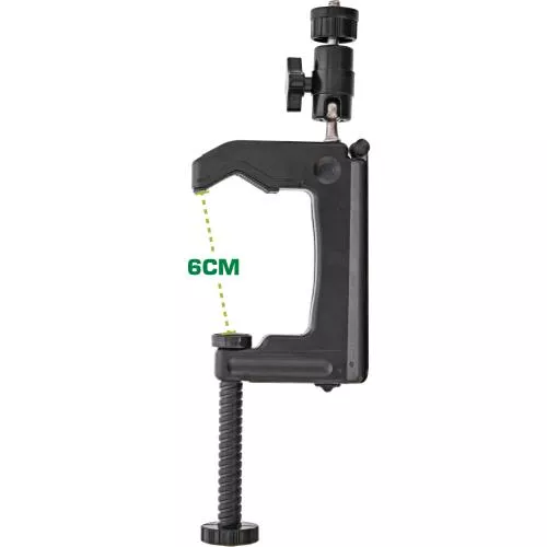 InLine® Tisch Stativ 190mm mit Schraubzwinge schwarz mit Kugelkopf