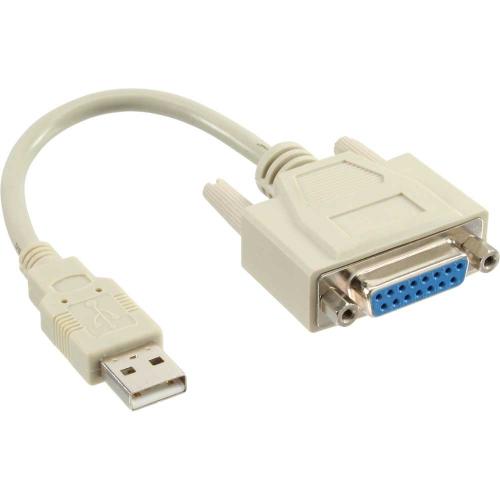 InLine® USB Adapter Kabel USB Stecker A auf 15pol Buchse