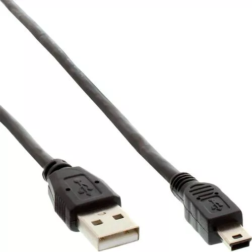 InLine® USB 2.0 Kabel A an Mini B schwarz