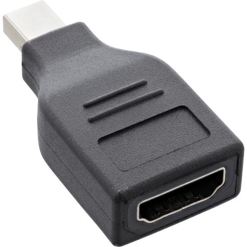 InLine® DisplayPort Konverter mini DisplayPort Stecker auf HDMI Buchse FullHD/60Hz schwarz