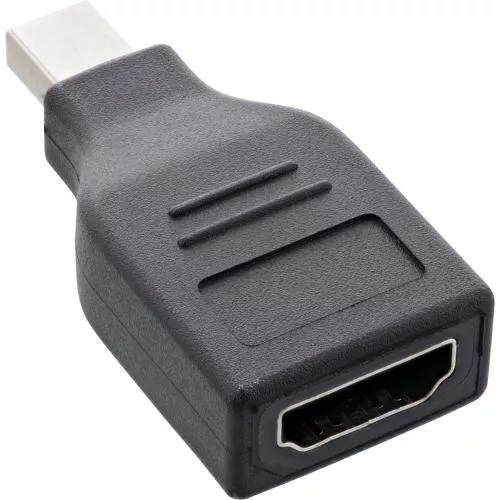InLine® DisplayPort Konverter mini DisplayPort Stecker auf HDMI Buchse FullHD/60Hz schwarz