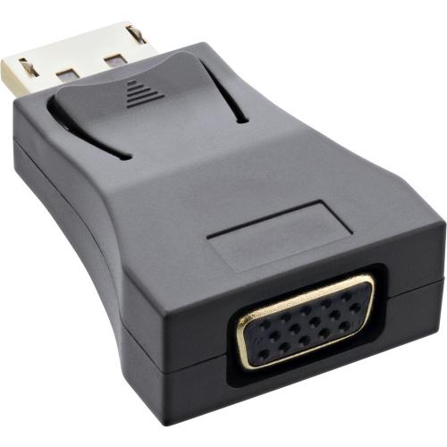 InLine® DisplayPort Konverter DisplayPort Stecker auf VGA Buchse FullHD/60Hz schwarz gold
