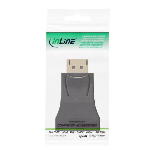 InLine® DisplayPort Konverter DisplayPort Stecker auf VGA Buchse FullHD/60Hz schwarz gold