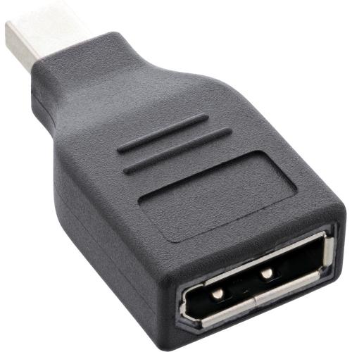 InLine® DisplayPort Adapter mini DisplayPort Stecker auf DisplayPort Buchse 4K/60Hz schwarz