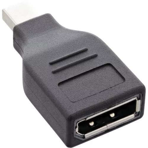 InLine® DisplayPort Adapter mini DisplayPort Stecker auf DisplayPort Buchse 4K/60Hz schwarz