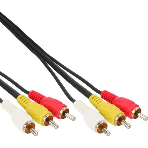 InLine® Cinch Kabel Audio Video 3x Cinch Stecker Stecker