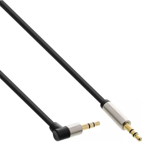InLine® Slim Audio Kabel Klinke 3,5mm ST ST gewinkelt Stereo