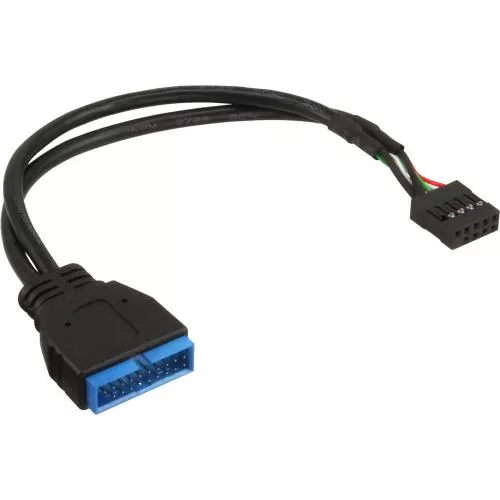 InLine® USB 2.0 zu 3.0 Adapterkabel intern USB 2.0 Mainboard auf USB 3.0 intern 0,3m