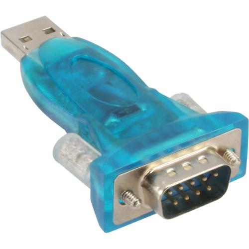 InLine® USB zu Seriell Adapter Stecker A an 9pol Sub D Stecker mit USB Verlängerung 0,8m