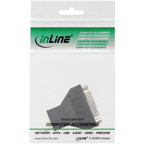 Preview: InLine® HDMI DVI Adapter HDMI Stecker auf DVI Buchse
