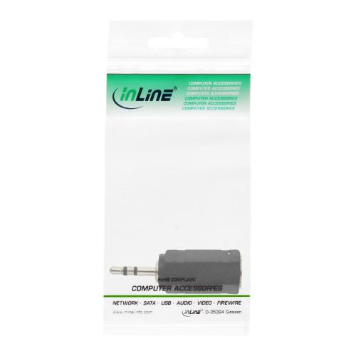Preview: InLine® Audio Adapter 2,5mm Klinke Stecker zu 3,5mm Buchse Stereo