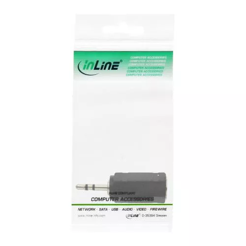 InLine® Audio Adapter 2,5mm Klinke Stecker zu 3,5mm Buchse Stereo