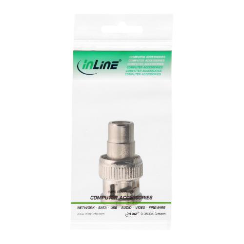 Preview: InLine® Video Adapter 1x Cinch Buchse auf BNC Stecker