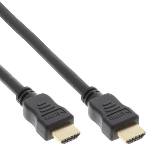 InLine® HiD HDMI Kabel HDMI-High Speed mit Ethernet Premium 4K2K Stecker / Stecker schwarz / gold