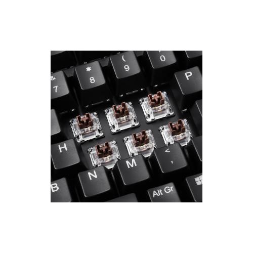 Perixx PERIBOARD-522 US B, USB-Tastatur mit Trackball, US Layout, schwarz