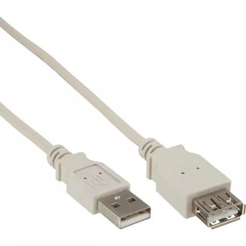 InLine® USB 2.0 Verlängerung A an A beige
