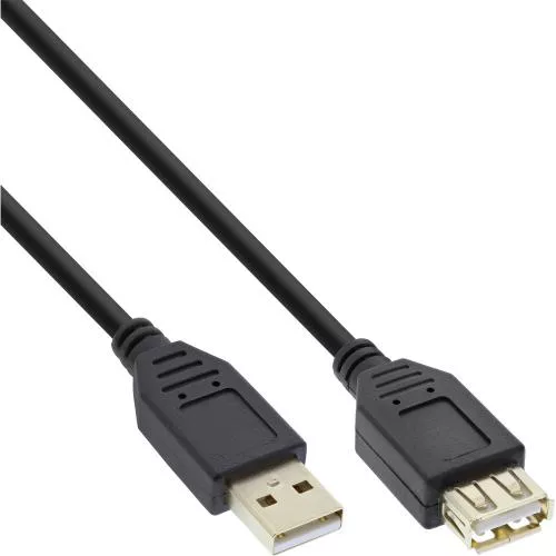 InLine® USB 2.0 Verlängerung A an A schwarz