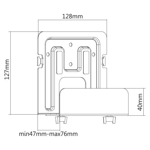 Preview: InLine® Halterung für Mediageräte Streaming Boxen 47-76mm