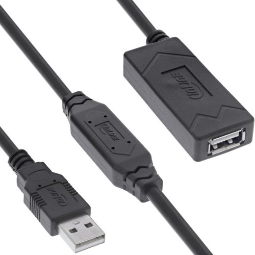 Preview: InLine® USB 2.0 Aktiv-Verlängerung, USB-A Stecker/Buchse
