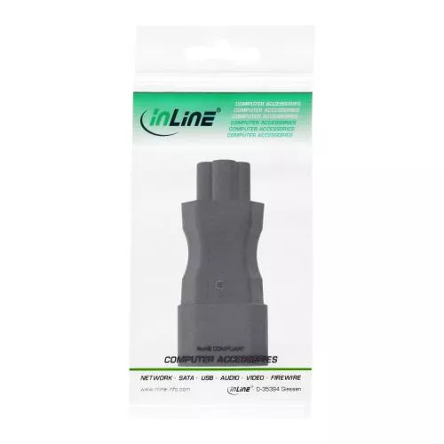 InLine® Netzadapter IEC 60320 C14 C5 3polig Kaltgeräte Notebook