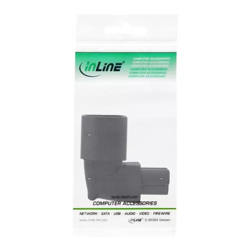 InLine® Netzadapter IEC 60320 C14 C5 oben unten gewinkelt 3polig Kaltgeräte Notebook