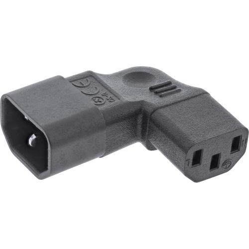 Preview: InLine® Netzadapter IEC 60320 C14 C13 links rechts gewinkelt 3polig Kaltgeräte