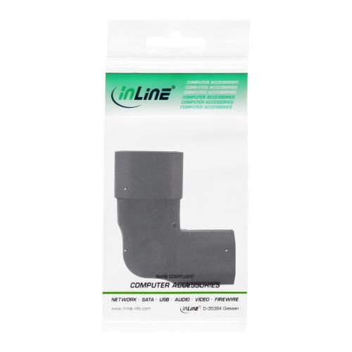 Preview: InLine® Netzadapter IEC 60320 C14 C13 links rechts gewinkelt 3polig Kaltgeräte