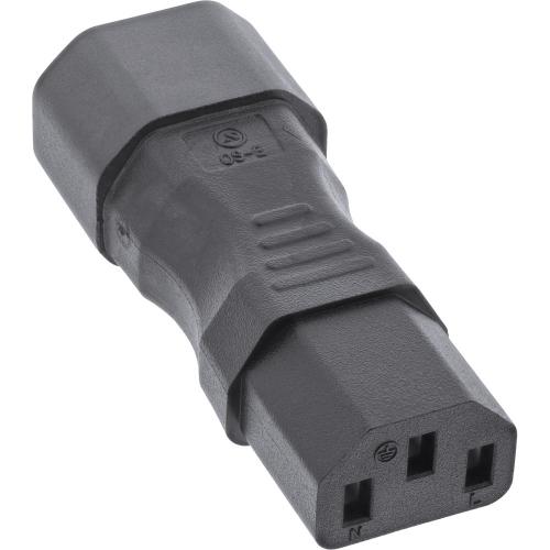 Preview: InLine® Netzadapter IEC 60320 C14 C13 3polig Kaltgeräte