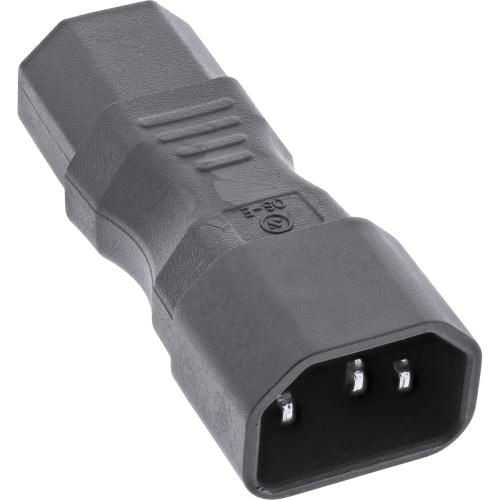 Preview: InLine® Netzadapter IEC 60320 C14 C13 3polig Kaltgeräte