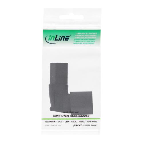 Preview: InLine® Netzadapter IEC 60320 C14 C13 oben unten gewinkelt 3polig Kaltgeräte