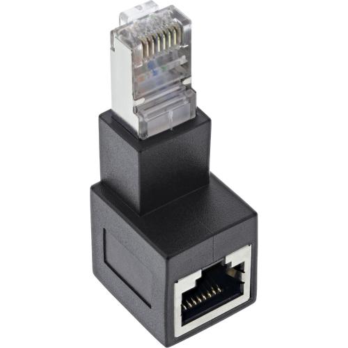 Preview: RJ45-Adapter Cat.6A, gewinkelt 90° nach unten, geschirmt
