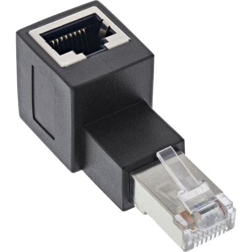 Preview: RJ45-Adapter Cat.6A, gewinkelt 90° nach oben, geschirmt
