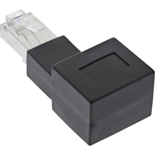 Preview: RJ45-Adapter Cat.6A, gewinkelt 90° nach links, geschirmt