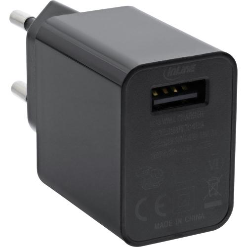 Preview: USB Ladegerät – Single Netzteil, 100-240V auf 5V/2,5A, schwarz