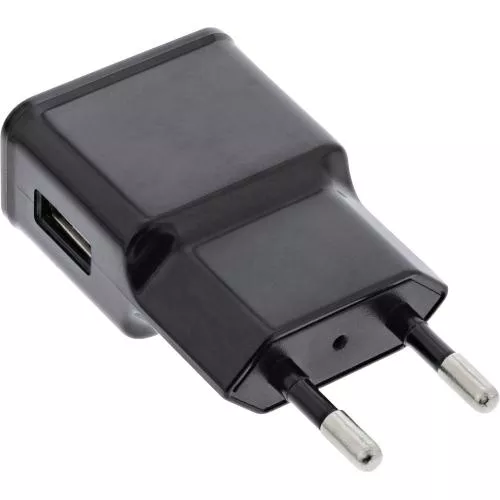 InLine® USB Ladegerät Single Netzteil Stromadapter 100-240V zu 5V/1,2A schwarz