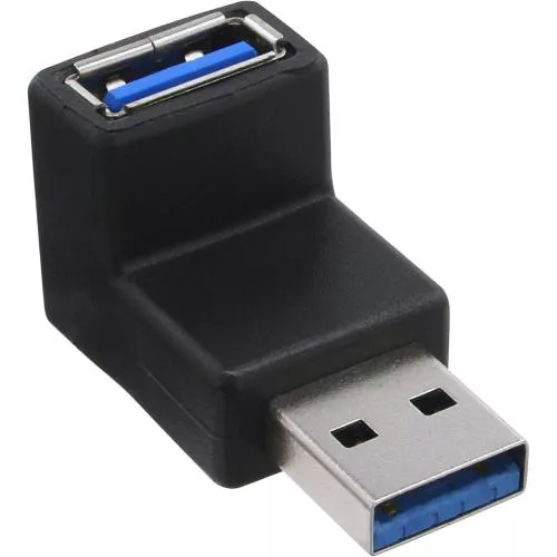 InLine® USB 3.0 Adapter Stecker A auf Buchse A gewinkelt 90°