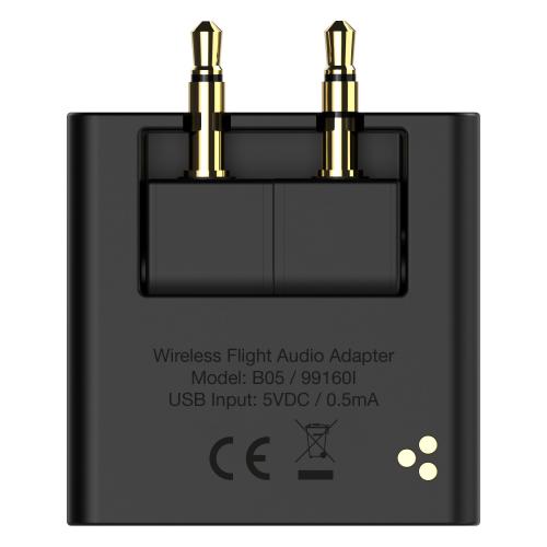 Preview: InLine® Flugzeug Bluetooth Audio Transmitter Sender BT 5.0 aptX HD/LL Flight Adapter mit Ladecase