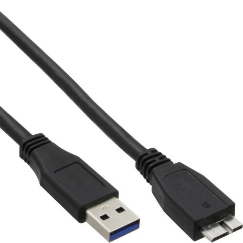 InLine® USB 3.2 Gen.1 Kabel, A an Micro B, schwarz