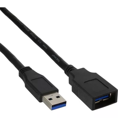 InLine® USB 3.0 Verlängerung A an A schwarz