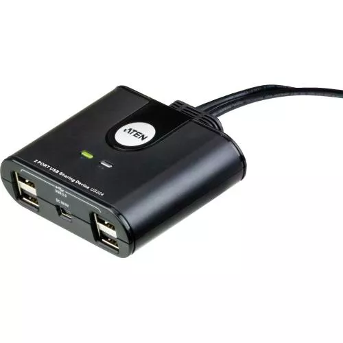 ATEN US224 USB 2.0 Data Switch 4x USB Geräte an 2x PC elektronisch