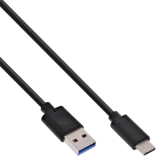 InLine® USB 3.2 Gen.1x2 Kabel, USB-C Stecker an A Stecker, schwarz