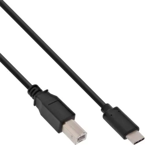 InLine® USB 2.0 Kabel B an C schwarz