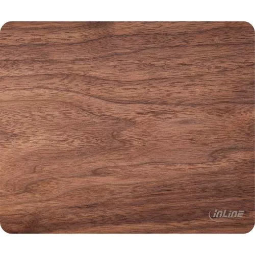 InLine® WoodPad Echtholz Mauspad Walnuss 240x200mm