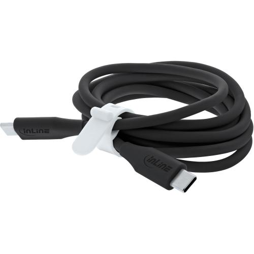 Preview: USB-C Schnellladekabel 100W schwarz, Silikon, PD