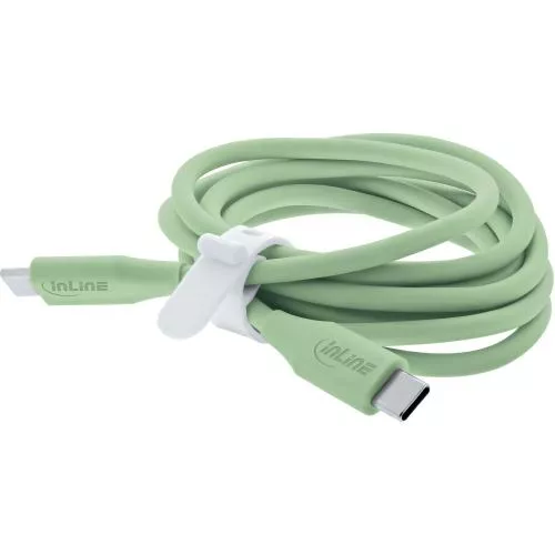 USB-C Schnellladekabel 100W grün, Silikon, PD
