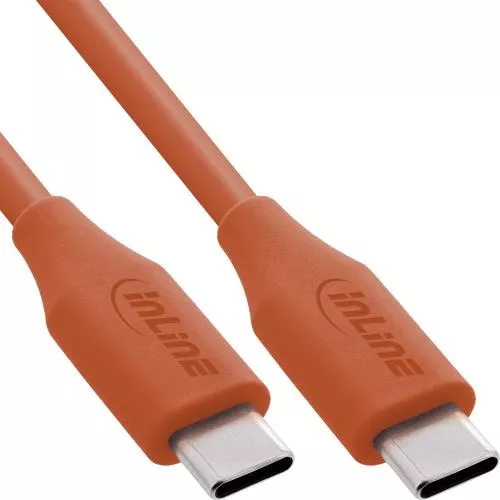 USB-C Schnellladekabel 100W orange, Silikon, PD