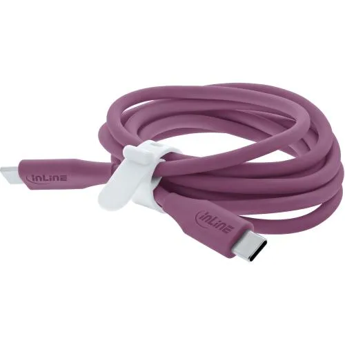 USB-C Schnellladekabel 100W violett, Silikon, PD