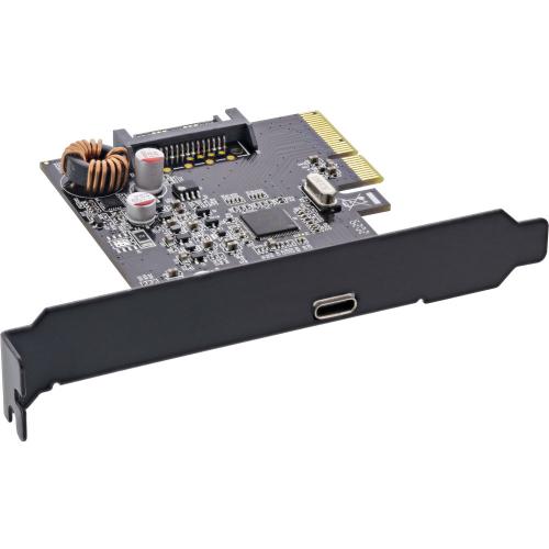 Preview: InLine® Schnittstellenkarte PCIe x4 USB 3.2 Gen.2x2 1x USB Typ-C inkl. Low-Profile Slotblech